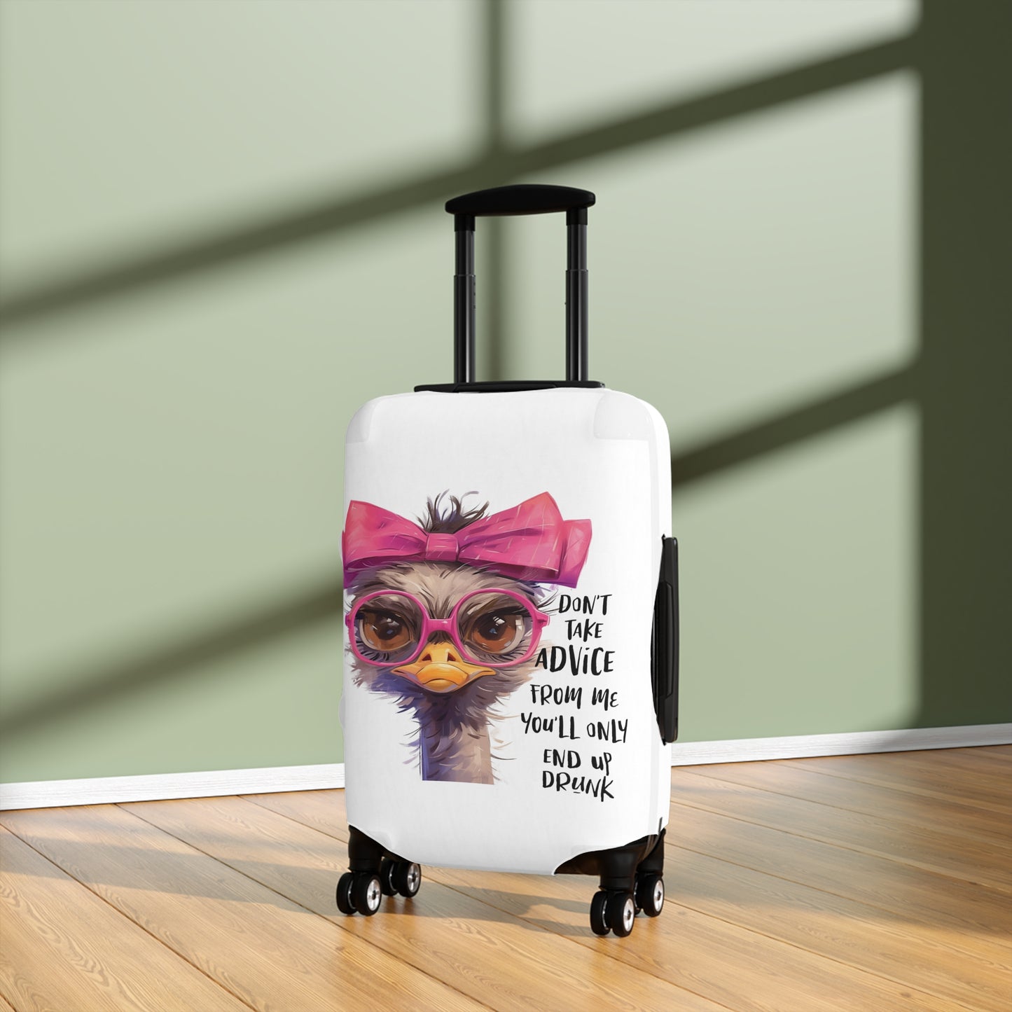 Luggage Cover, Emu, Don't take advice from me you'll only end up drunk, awd-4027