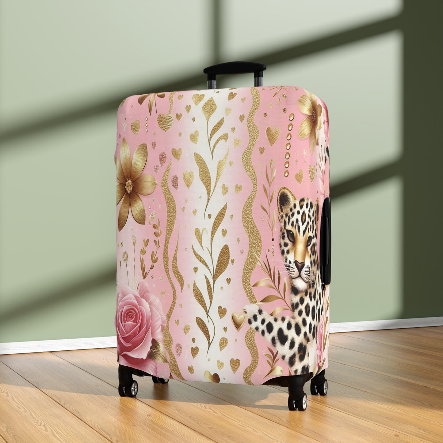 Luggage Cover, Floral Leopard, awd-3078