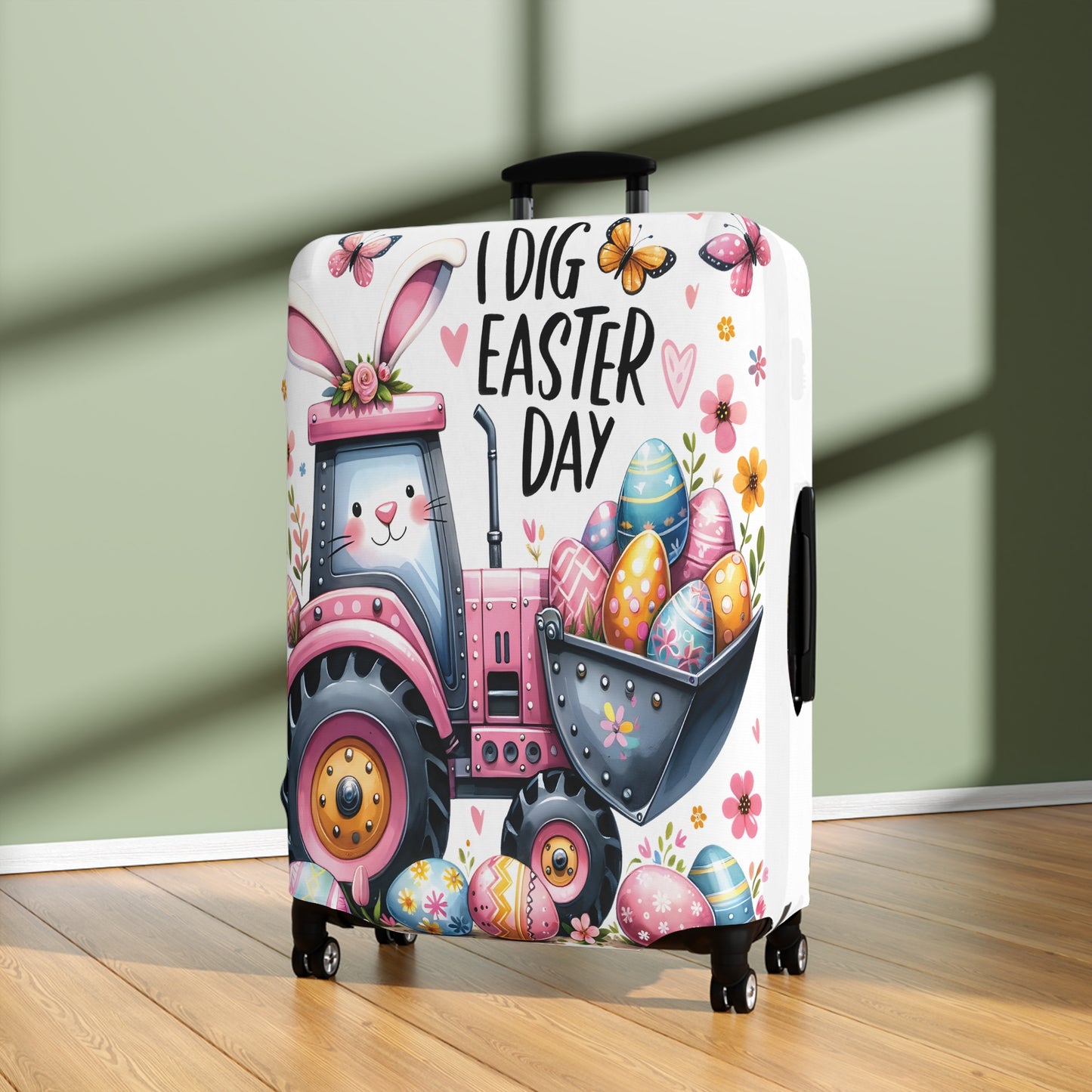 Luggage Cover, Easter, Bobcat, I dig Easter, awd-1073