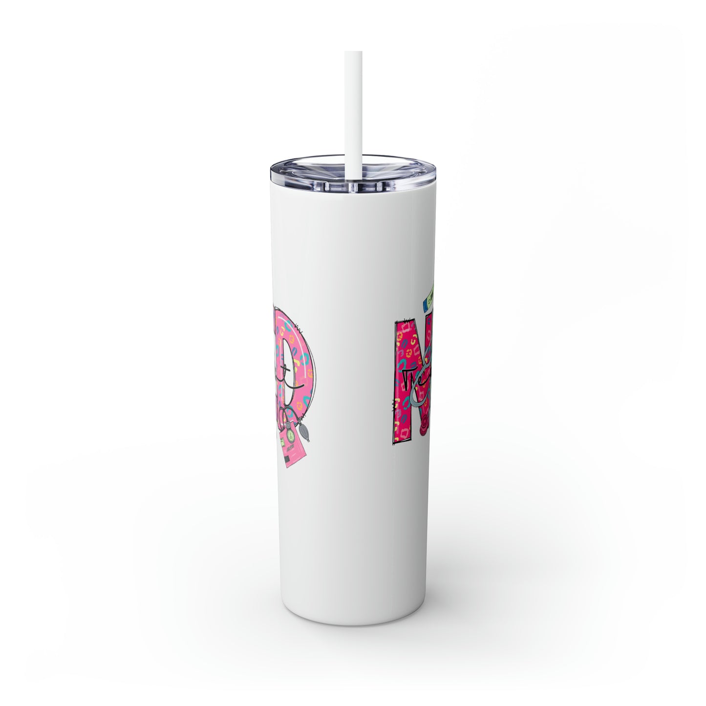 Skinny Tumbler with Straw, 20oz, NUCMED