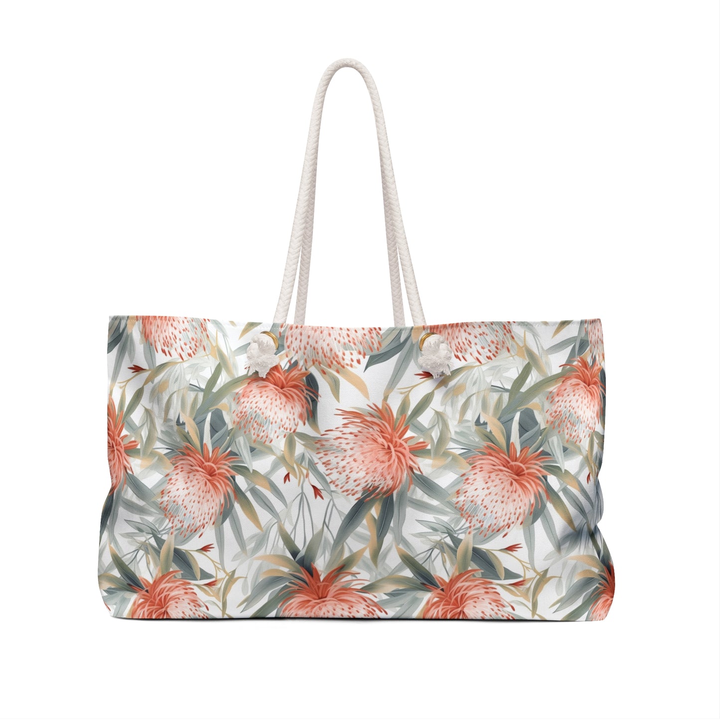 Personalised Weekender Bag, Australian Floral, Large Weekender Bag, Beach Bag, Book Bag