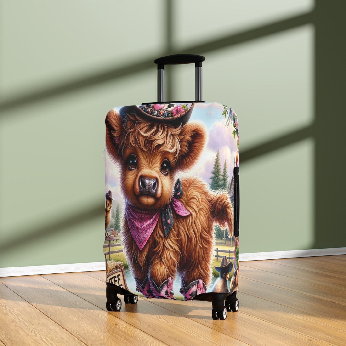 Luggage Cover, Highland Cow, Country and Western, awd-1417