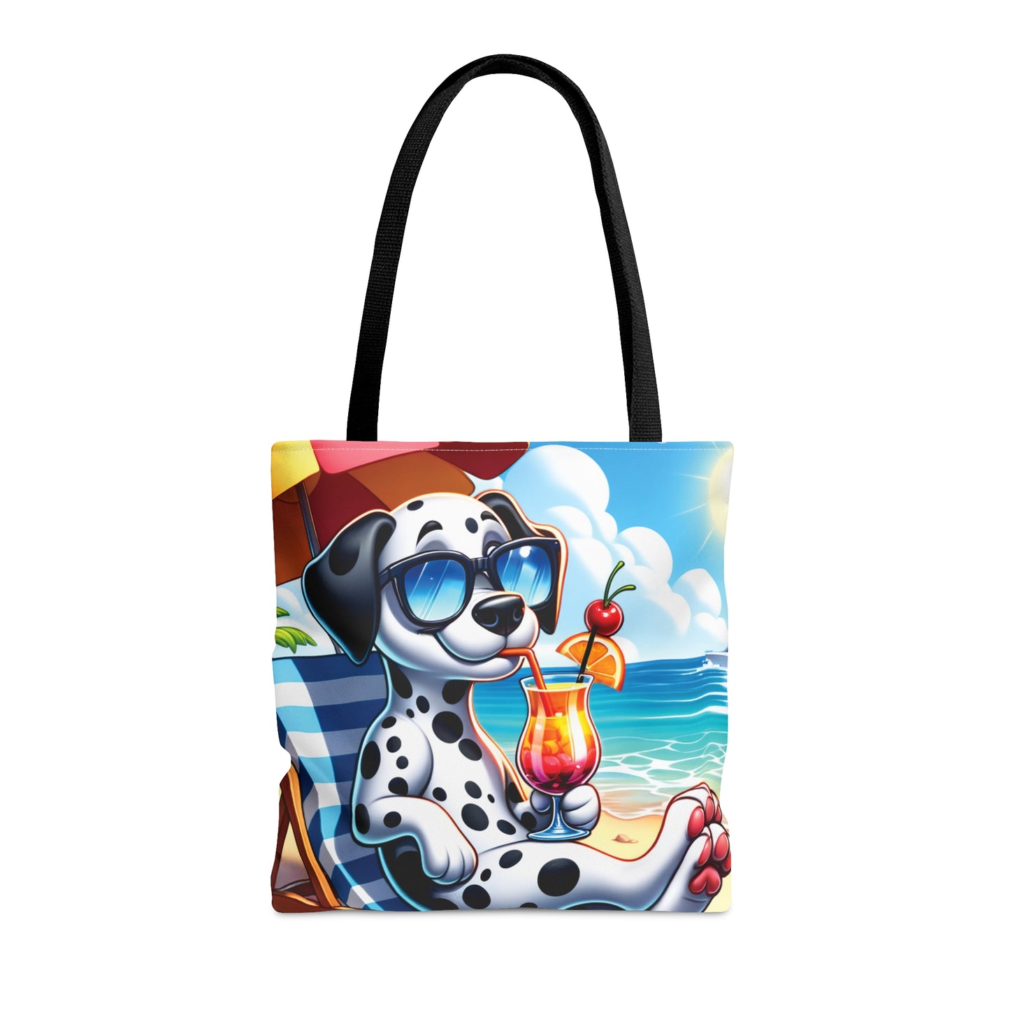 Tote Bag, Dog on Beach, Dalmatian, Tote bag, awd-1209