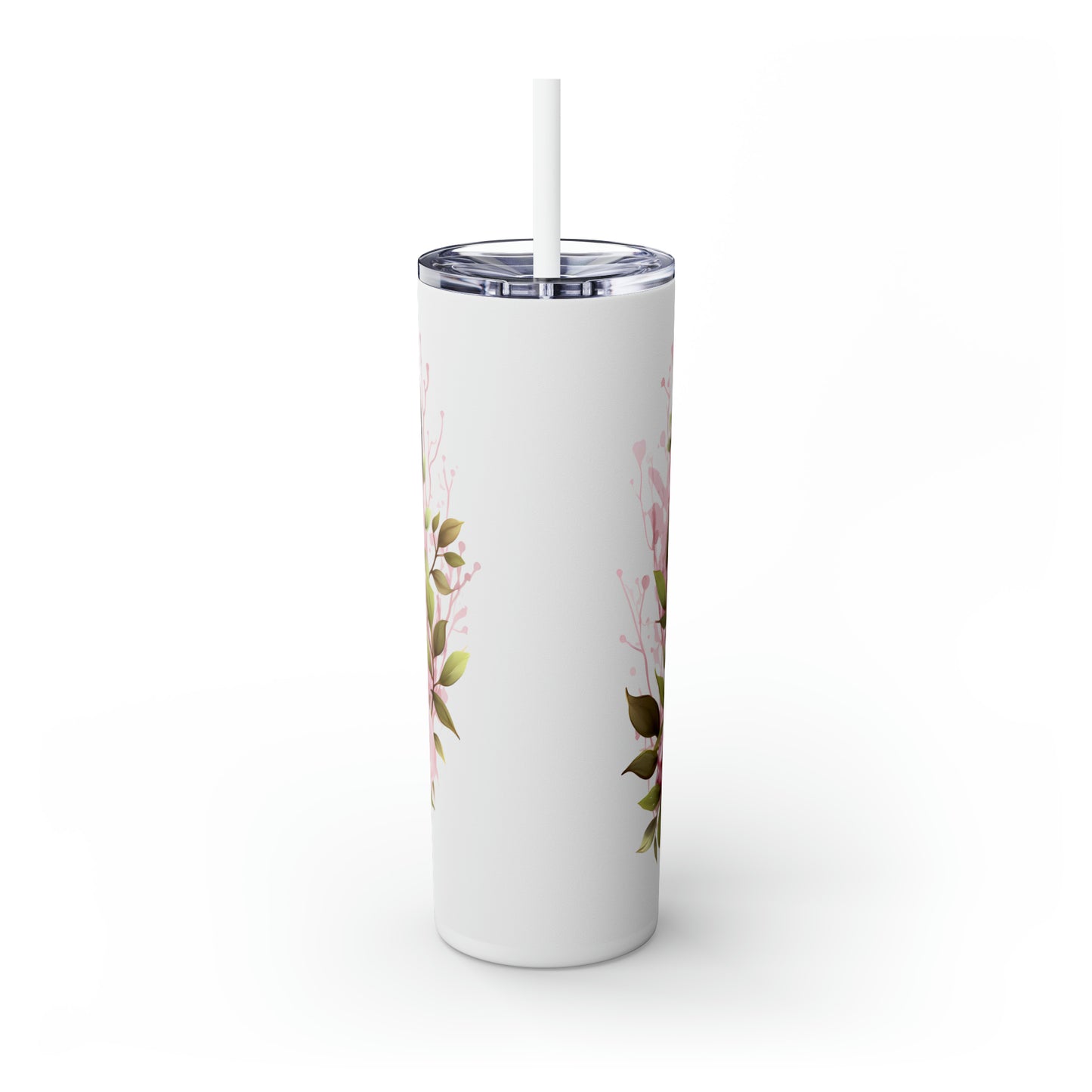 Skinny Tumbler with Straw, 20oz, Panda