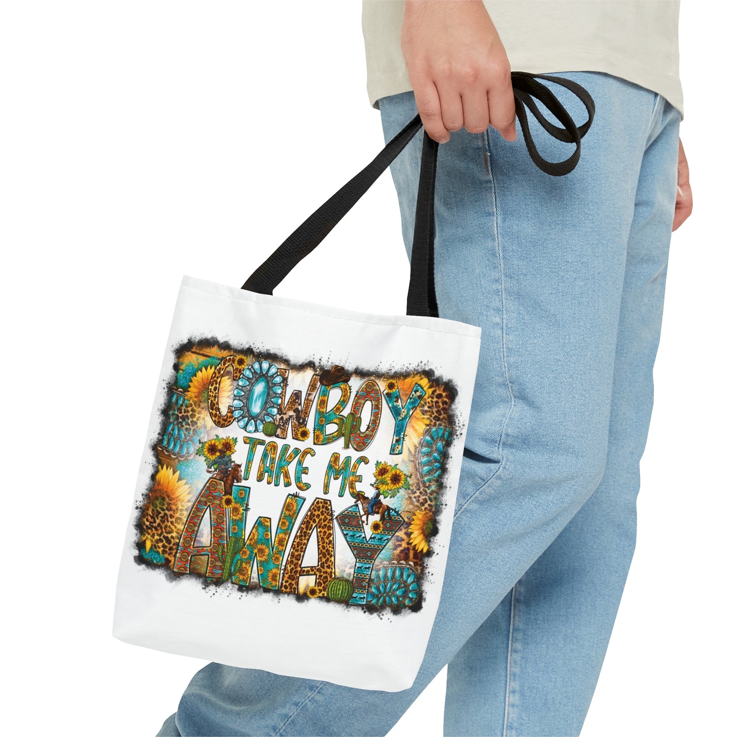 Tote Bag, Western, Cowboy take me away