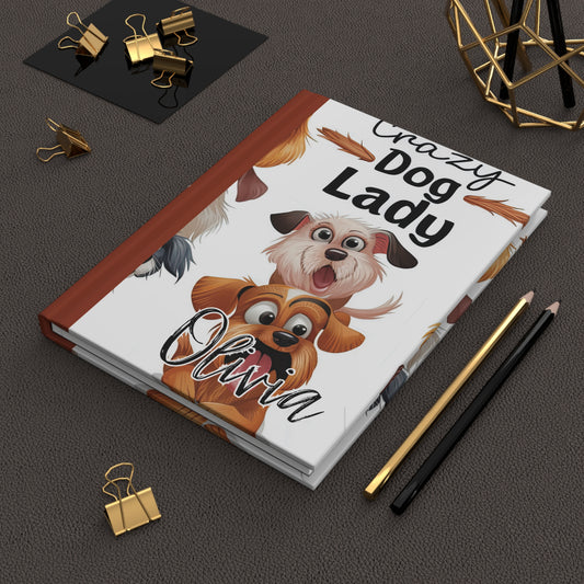 Personalised Hardcover Journal Matte, Dog Lady, awd-1490