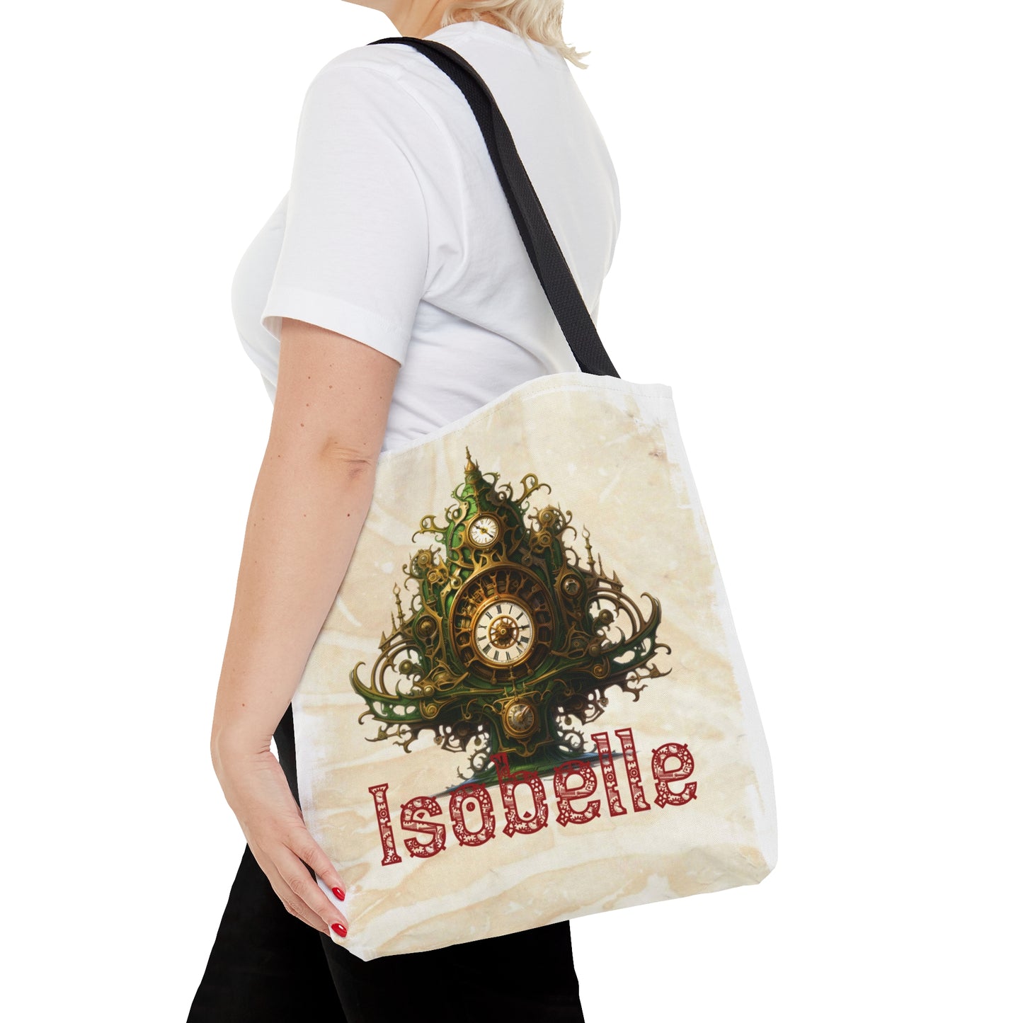 Steampunk Clock Tree Personalised Tote Bag, Steampunk Christmas bag, Christmas Tote Bag, Personalised/Non-Personalised