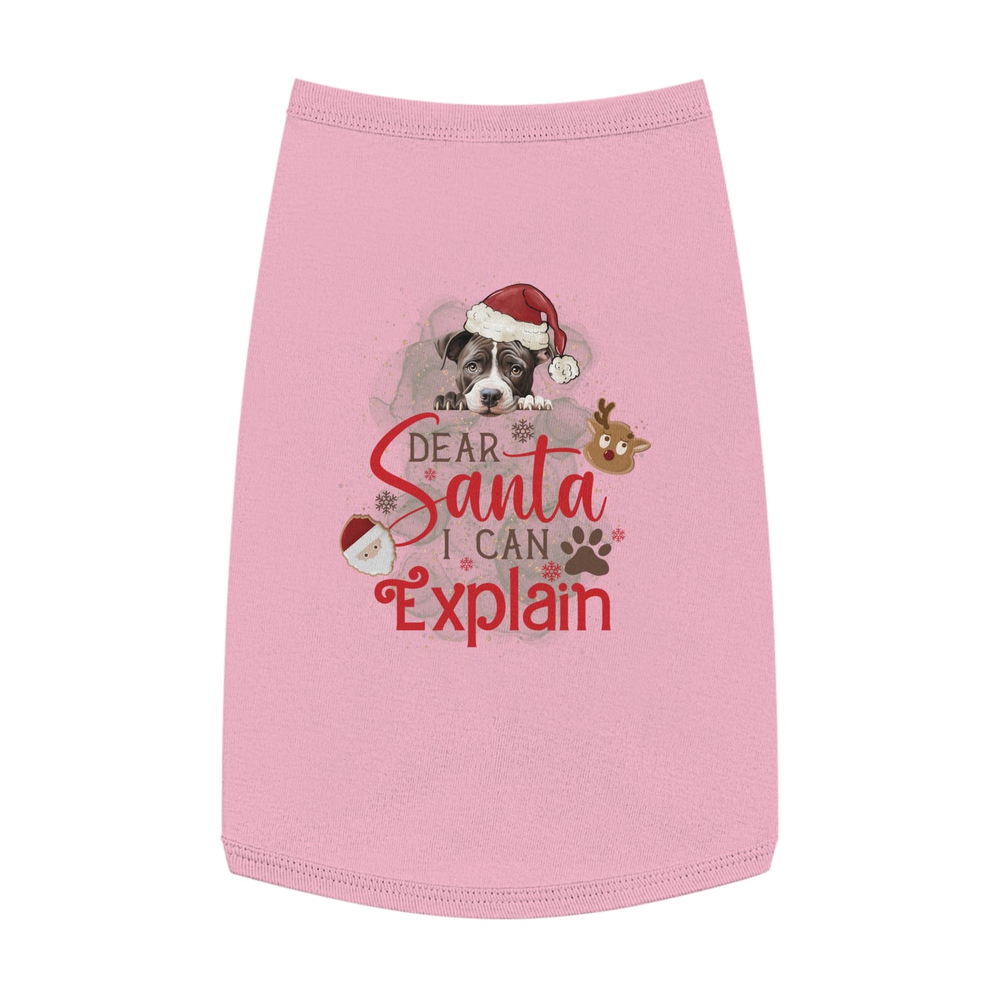 Pet Tank Top, Santa I Can Explain, Christmas Pet Tank Top