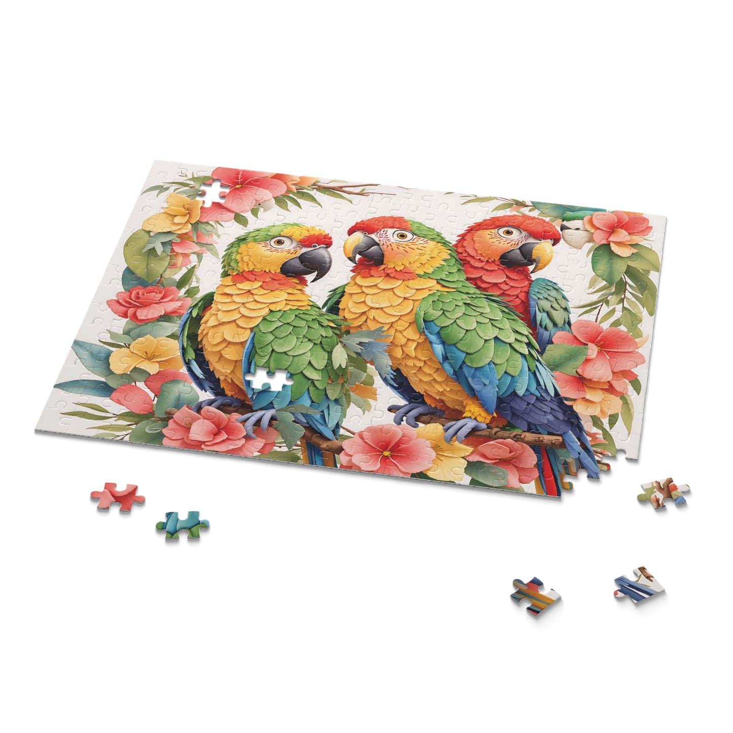 Personalised/Non-Personalised Puzzle, Parrots (120, 252, 500-Piece)