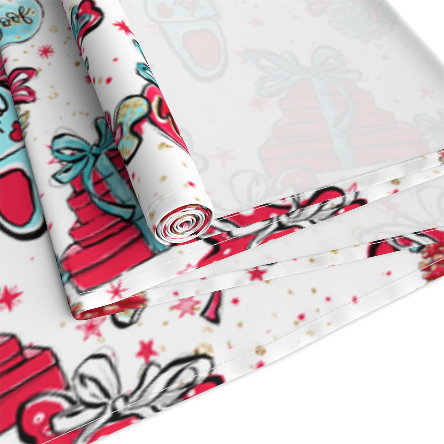 Doggie Christmas, Table Runner, Cotton Twill and Poly Available