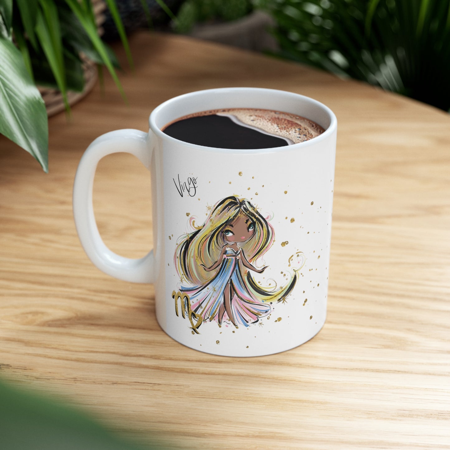 Personalised/Non Personalised Zodiac Sign, Virgo, Ceramic Mug 11oz