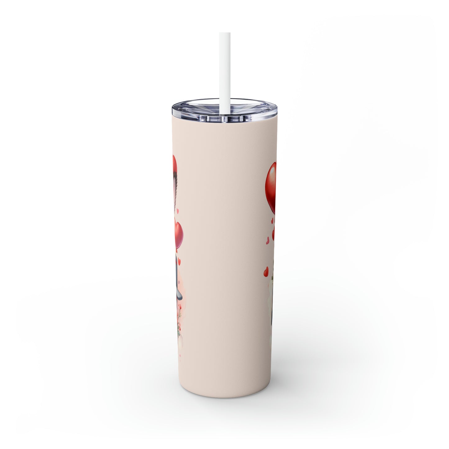 Skinny Tumbler with Straw, 20oz Deer flying Plane