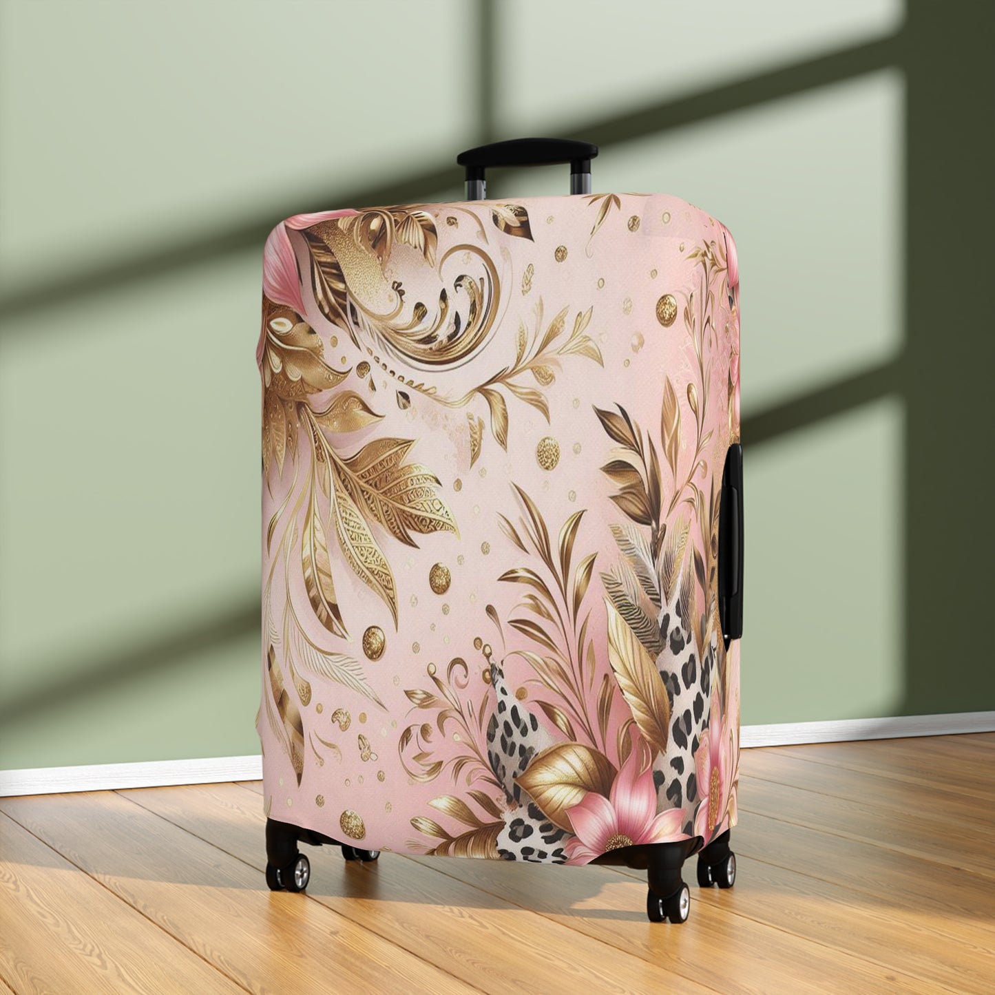 Luggage Cover, Floral Leopard, awd-3081