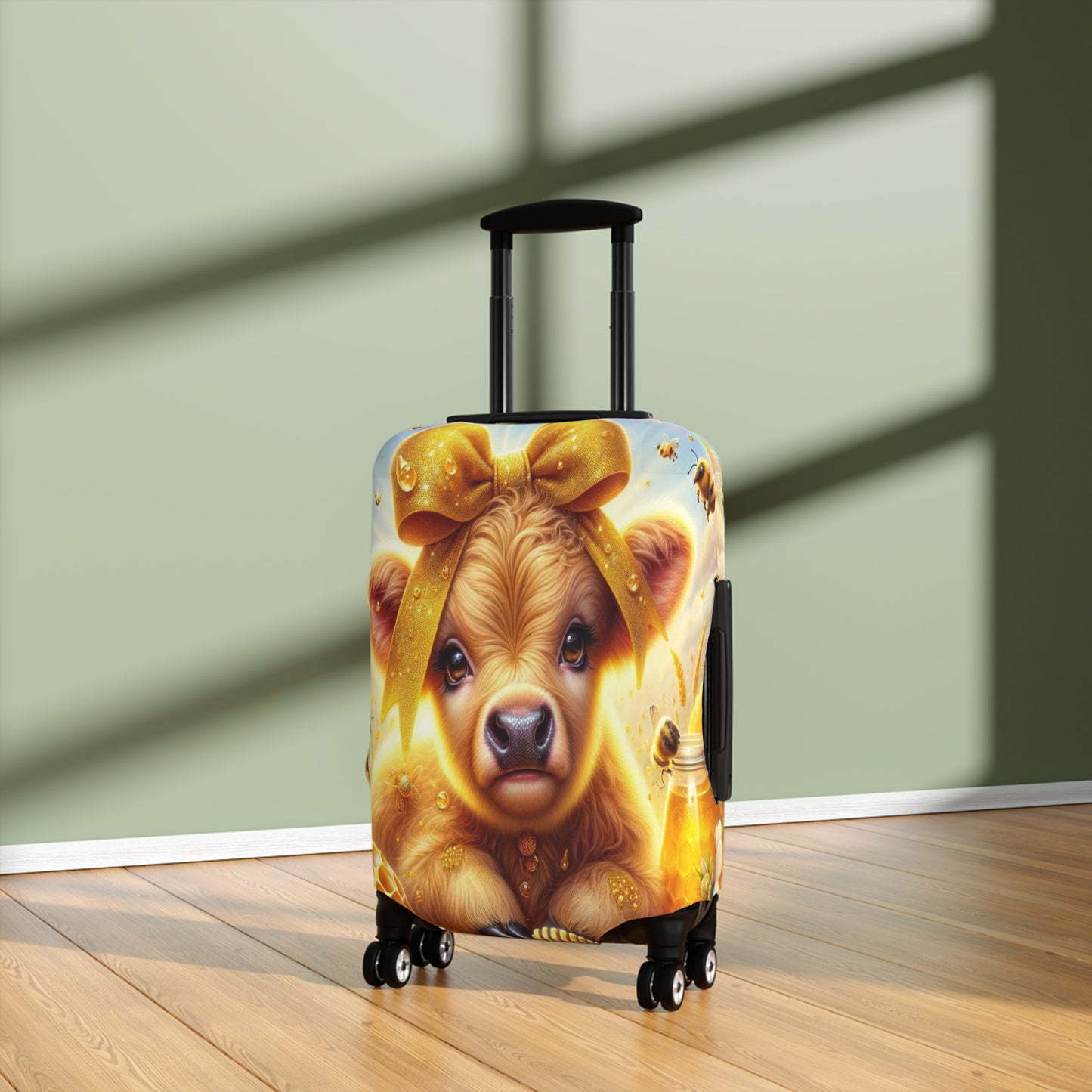 Luggage Cover, Highland Cow, Bees and Honey, awd-1409