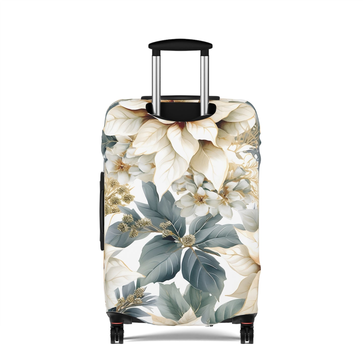 Luggage Cover, Cream Poinsettia