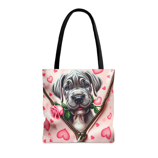 Tote Bag, Cute Dog, Personalised/Non-Personalised Tote bag