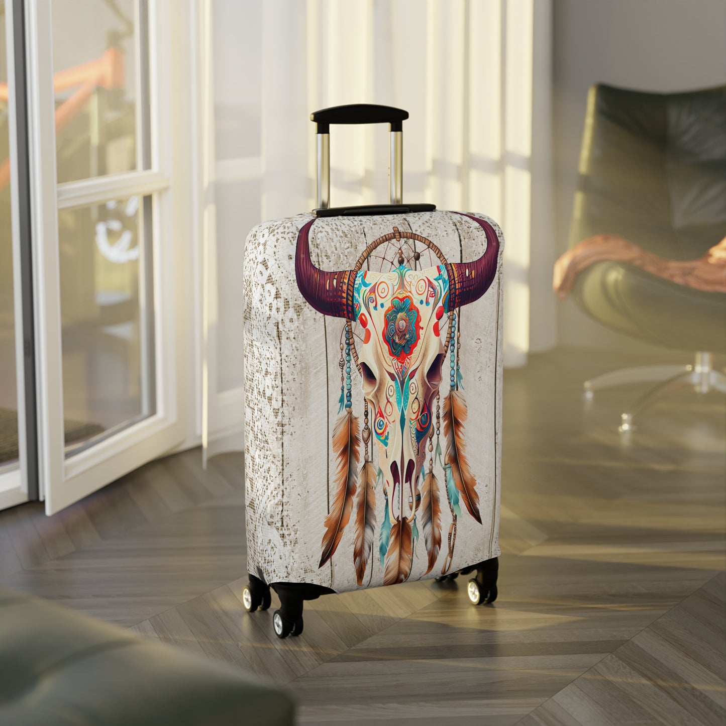 Luggage Cover, Country and Western, skull, awd-223