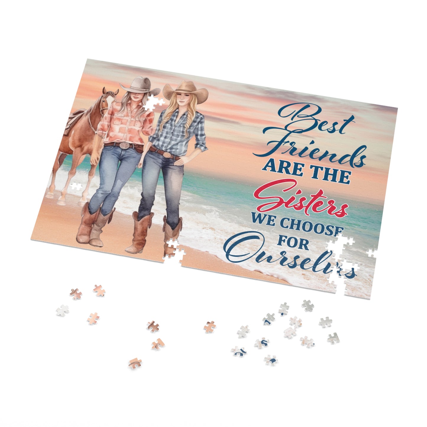 Jigsaw Puzzle, Western, Best Friends are the Sisters we Choose for Ourselves, Personalised/Non-Personalised (30, 110, 252, 500,1000-Piece)