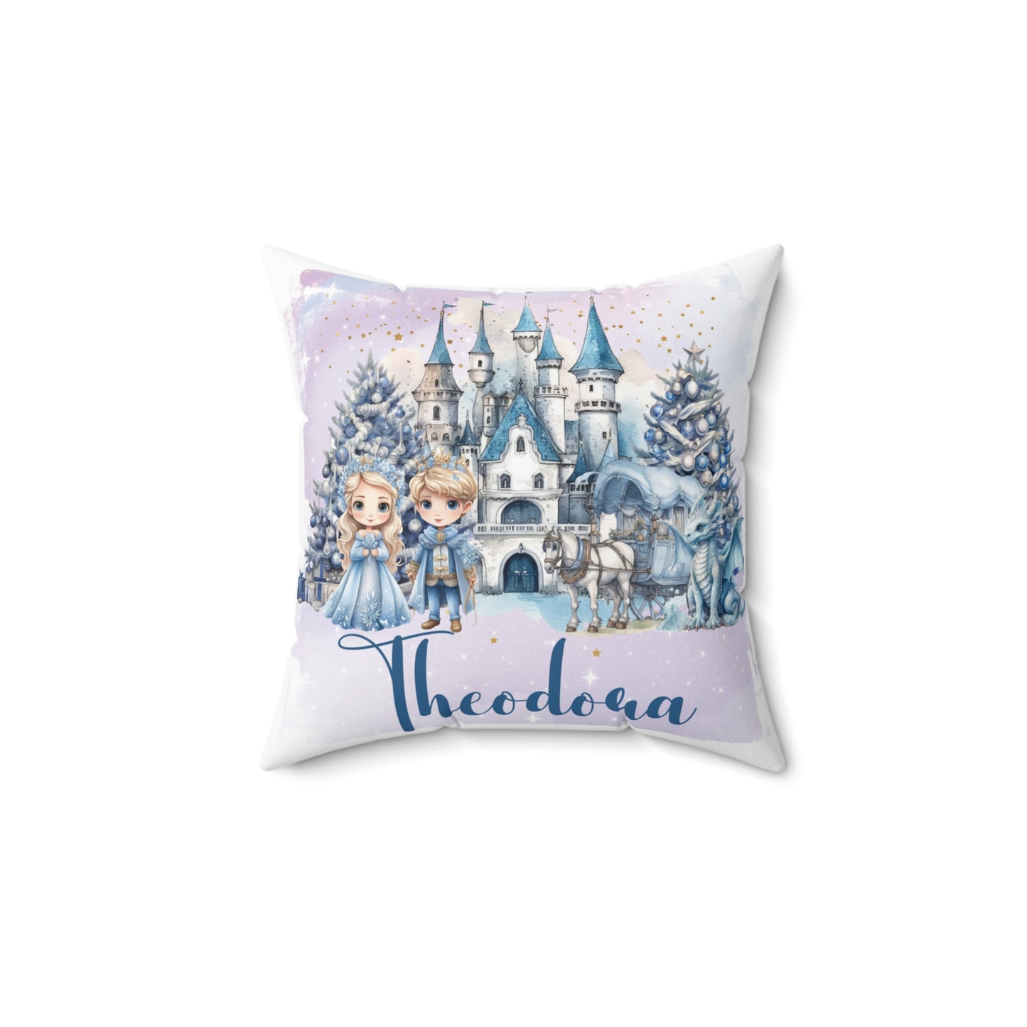 Personalised Fairytale Christmas Cushion, Polyester Square Cushion, Christmas cushion