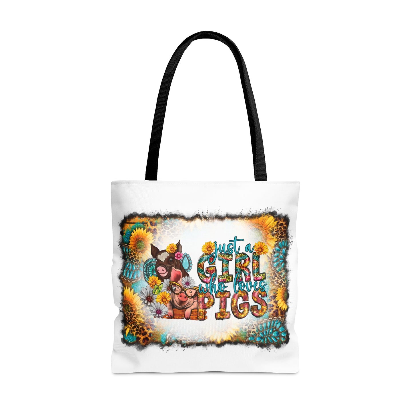 Tote Bag, Western, Just a Girl Who Loves Pigs