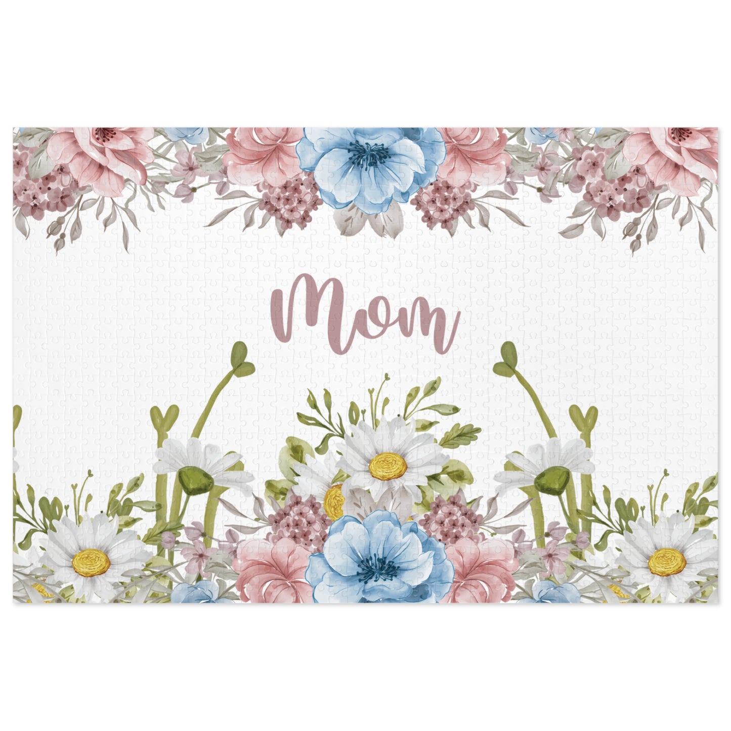 Jigsaw Puzzle, Floral, Mom, Personalised/Non-Personalised (30, 110, 252, 500,1000-Piece)