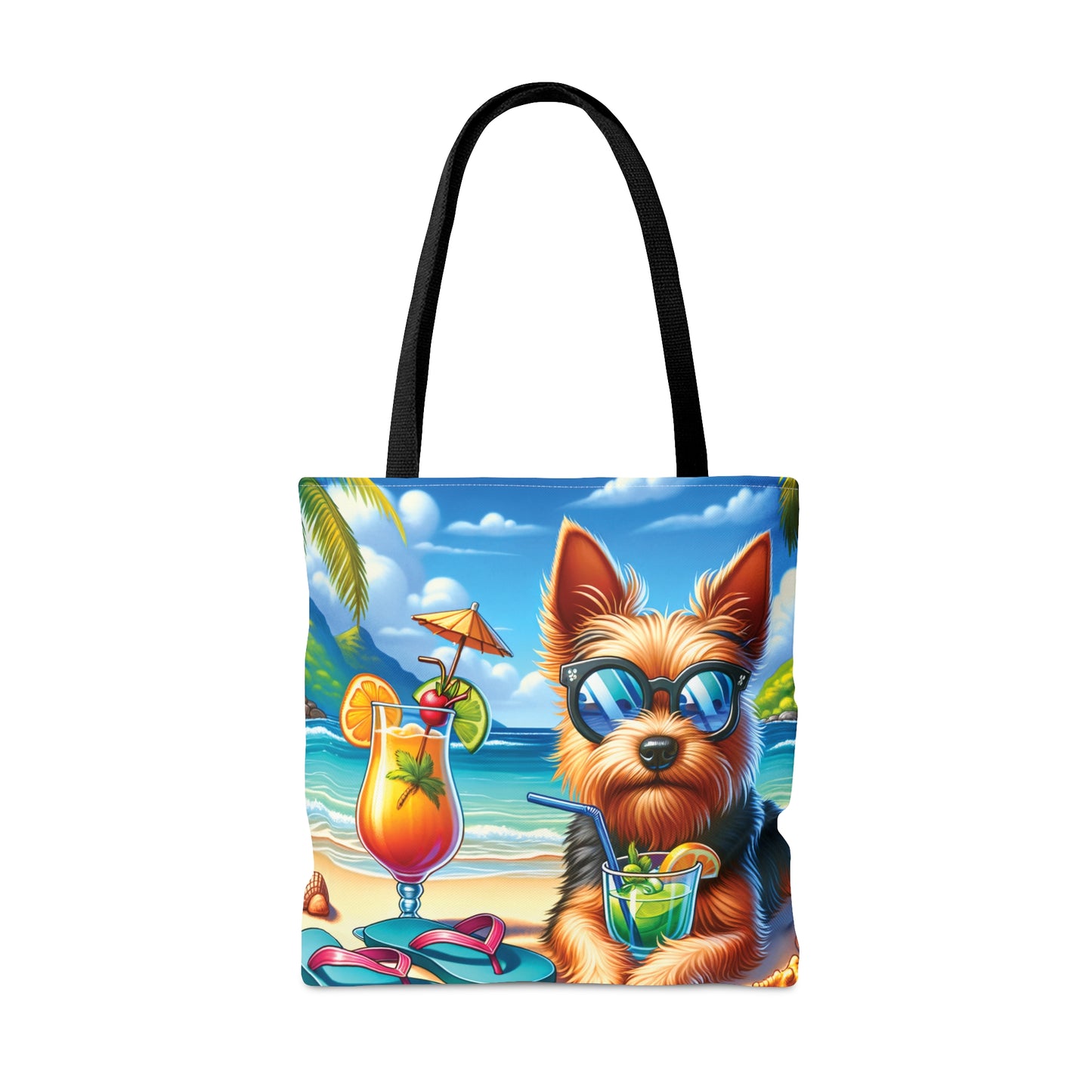 Tote Bag, Dog on Beach, Australian Terrier, Tote bag, awd-1112