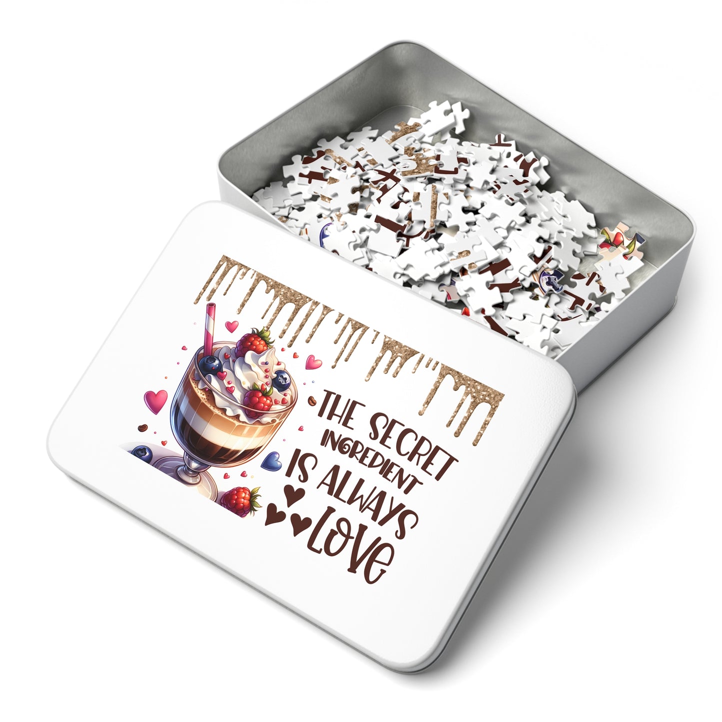 Jigsaw Puzzle, The Secret Ingredient is always Love, Personalised/Non-Personalised (30, 110, 252, 500,1000-Piece)