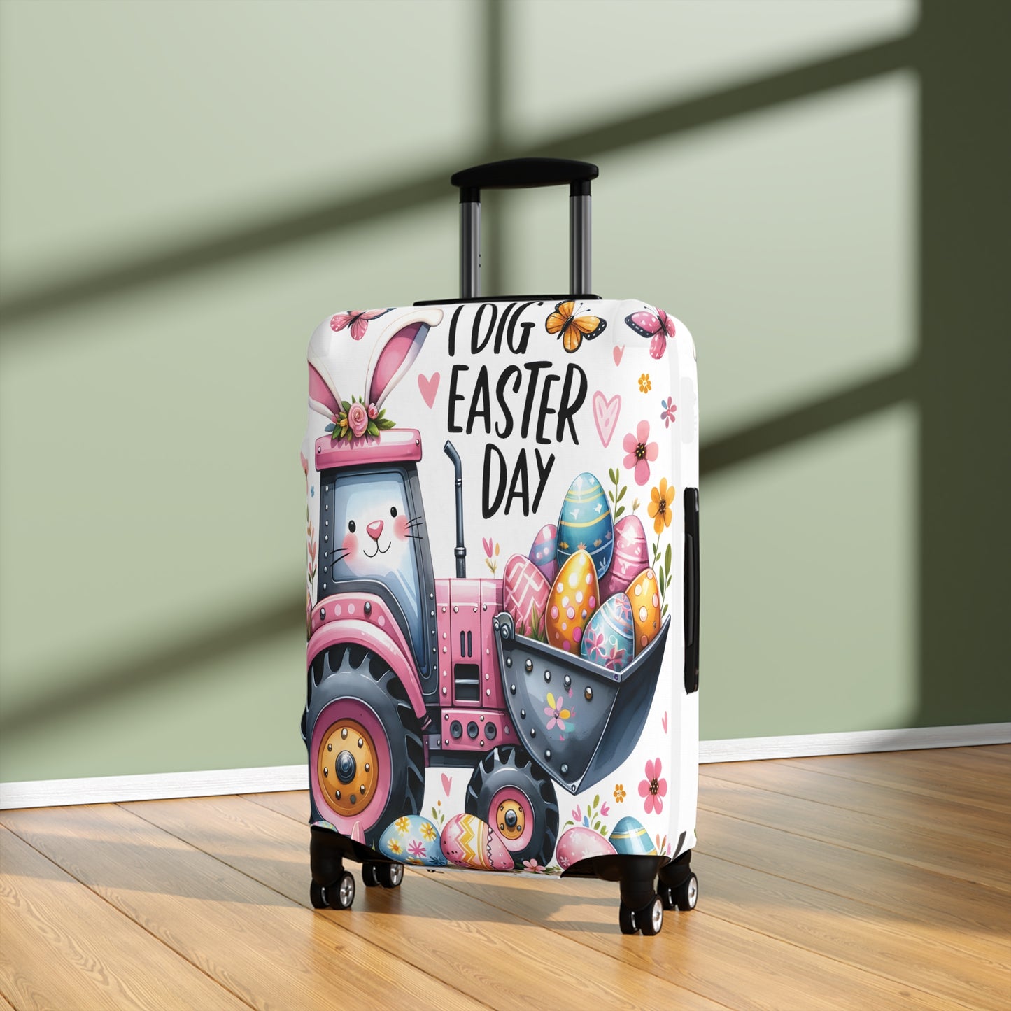 Luggage Cover, Easter, Bobcat, I dig Easter, awd-1073