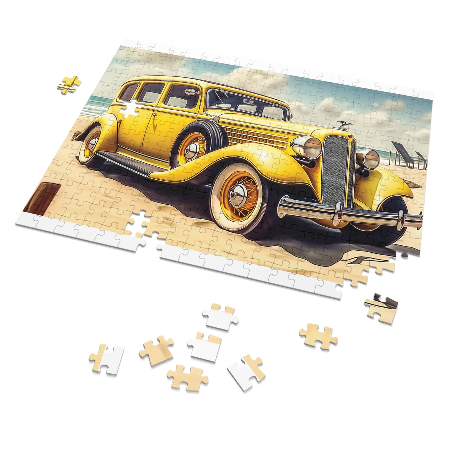 Jigsaw Puzzle, Vintage Car, Personalised/Non-Personalised (30, 110, 252, 500,1000-Piece)