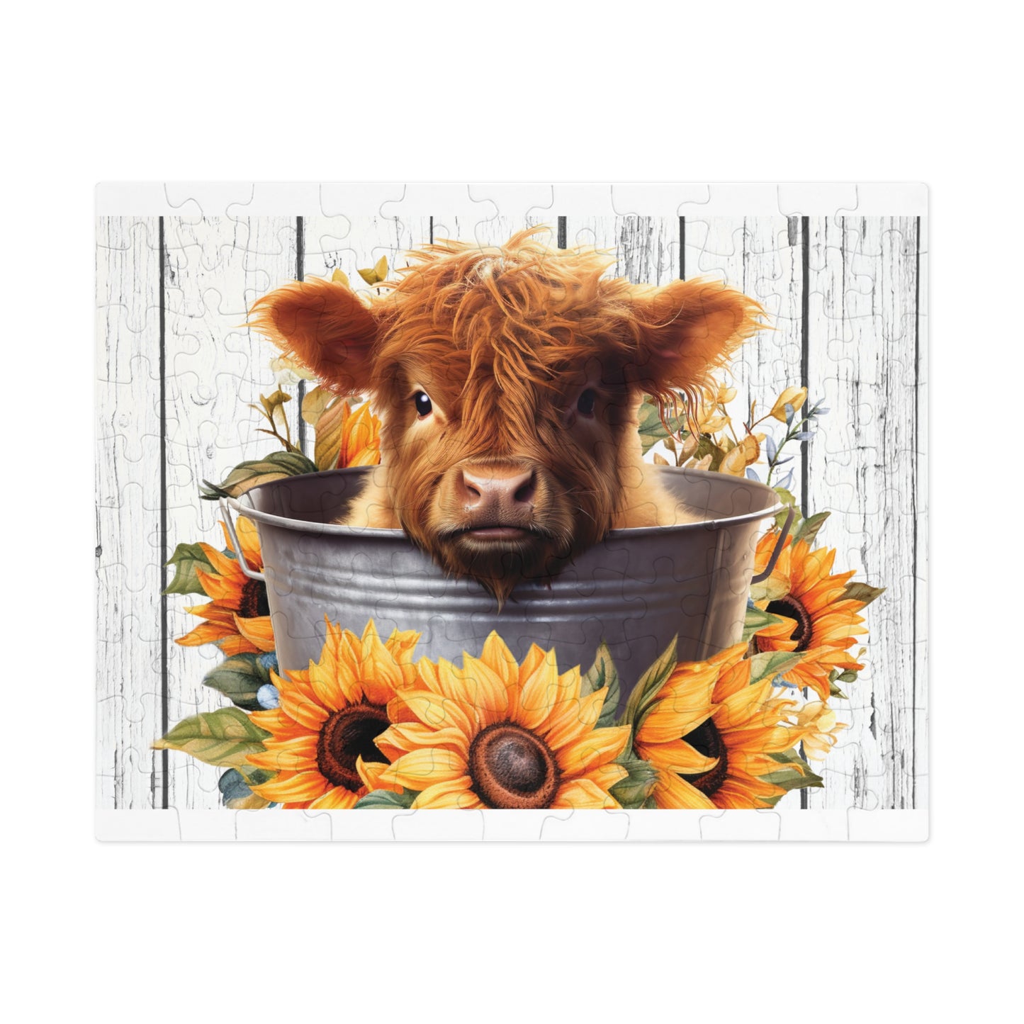 Jigsaw Puzzle, Highland Cow, Personalised/Non-Personalised (30, 110, 252, 500,1000-Piece)