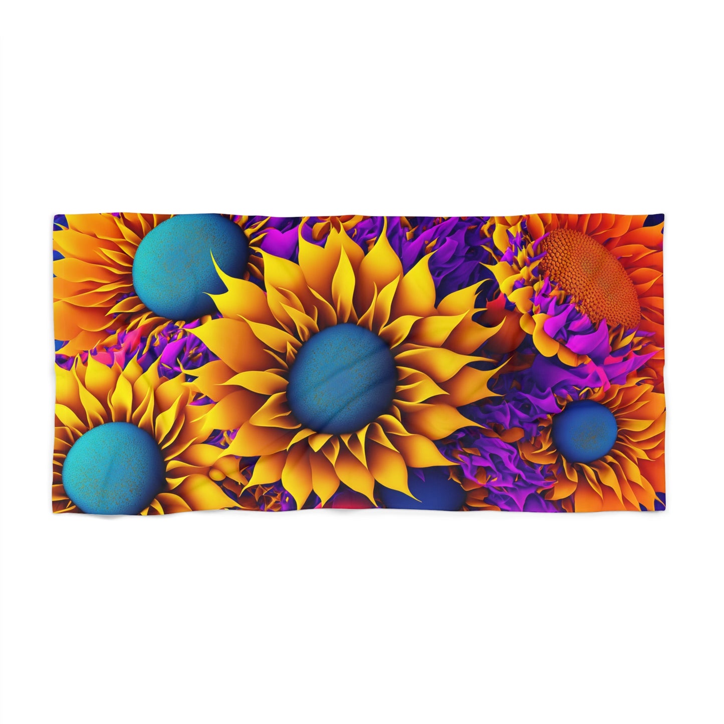 Beach Towel, Sunflowers, Polycotton Towel, 2 sizes Available