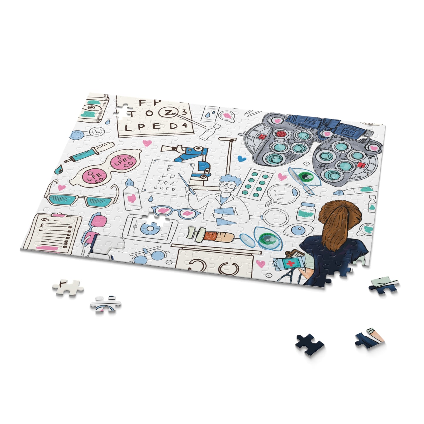 Personalised/Non-Personalised Puzzle, Optometrist (120, 252, 500-Piece)