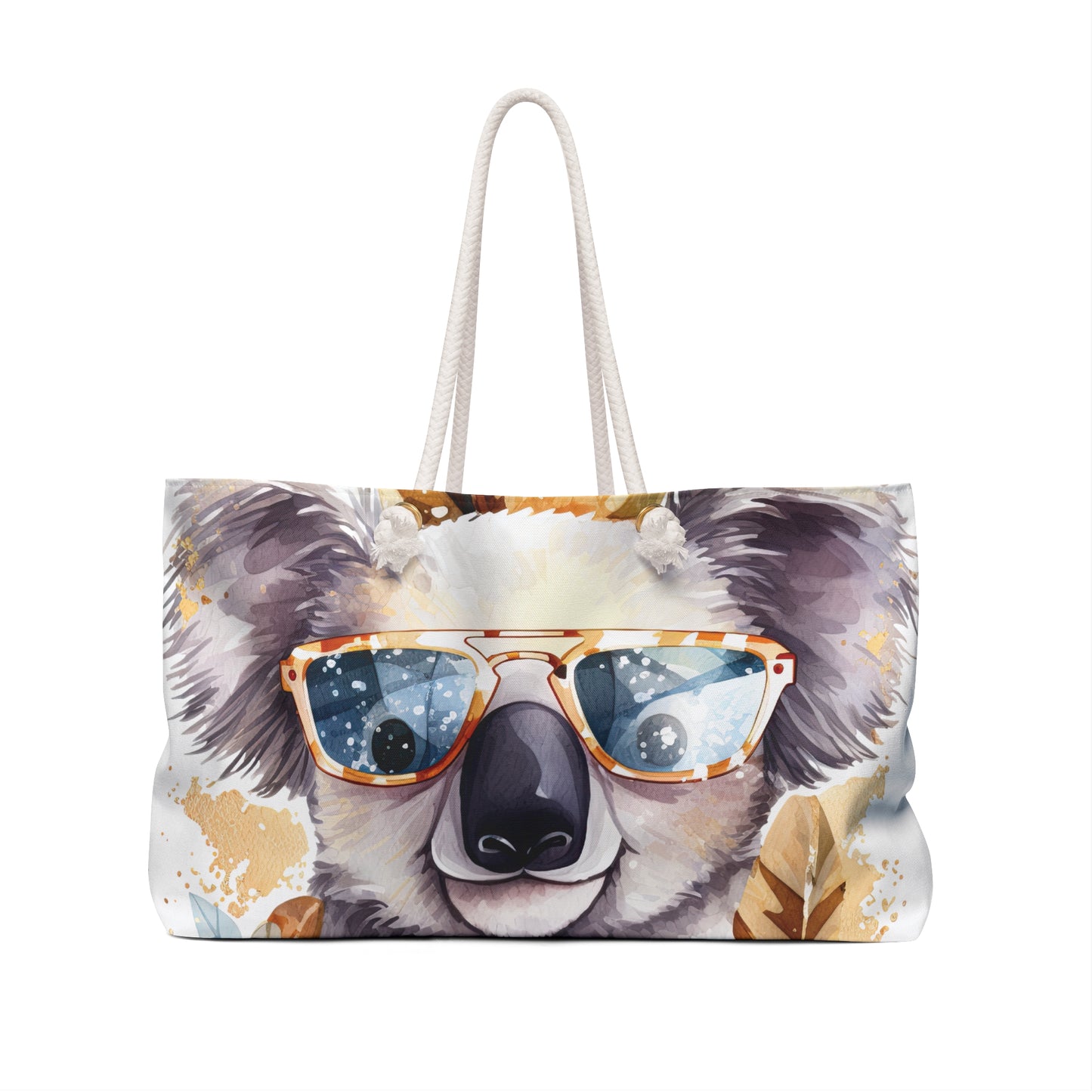 Personalised/Non-Personalised Weekender Bag, Koala, Large Weekender Bag, Beach Bag, Book Bag