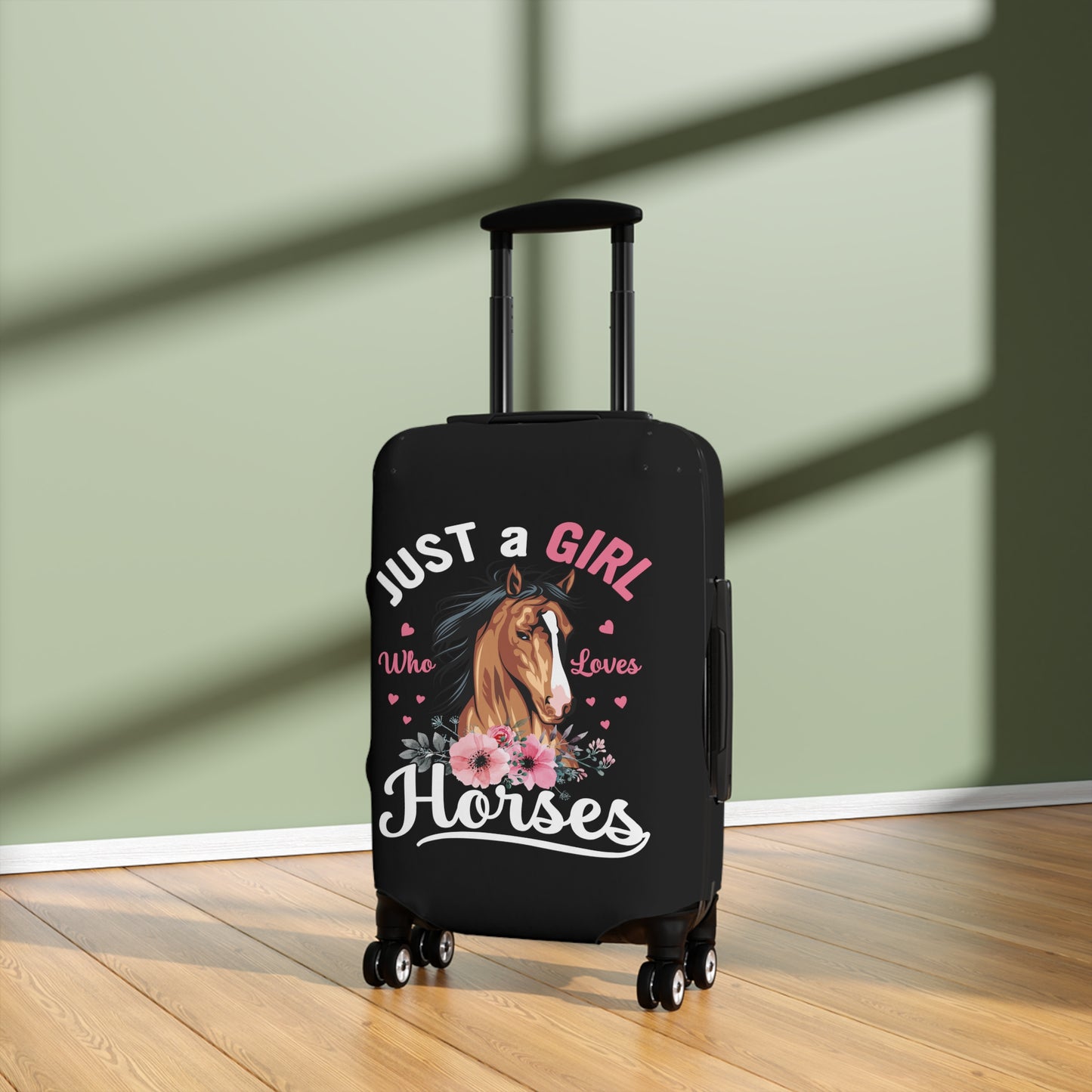 Luggage Cover, Just a Girl who Loves Horses, awd-4035