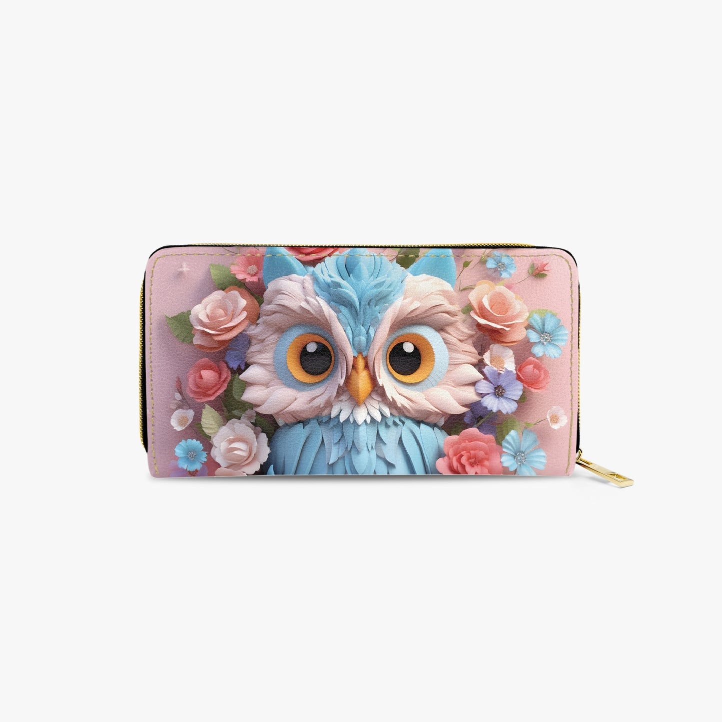 Long Type Zipper Purse - Owl