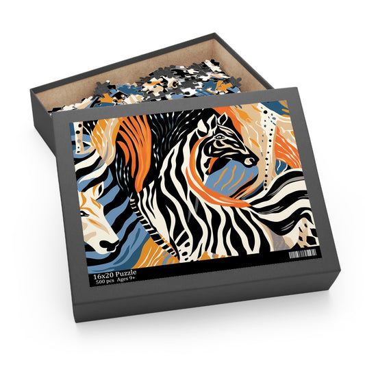 Personalised/Non-Personalised Puzzle, Zebra (120, 252, 500-Piece)