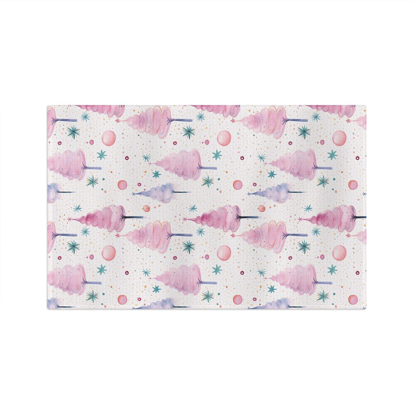 Microfiber Tea Towel, Pink Christmas Trees