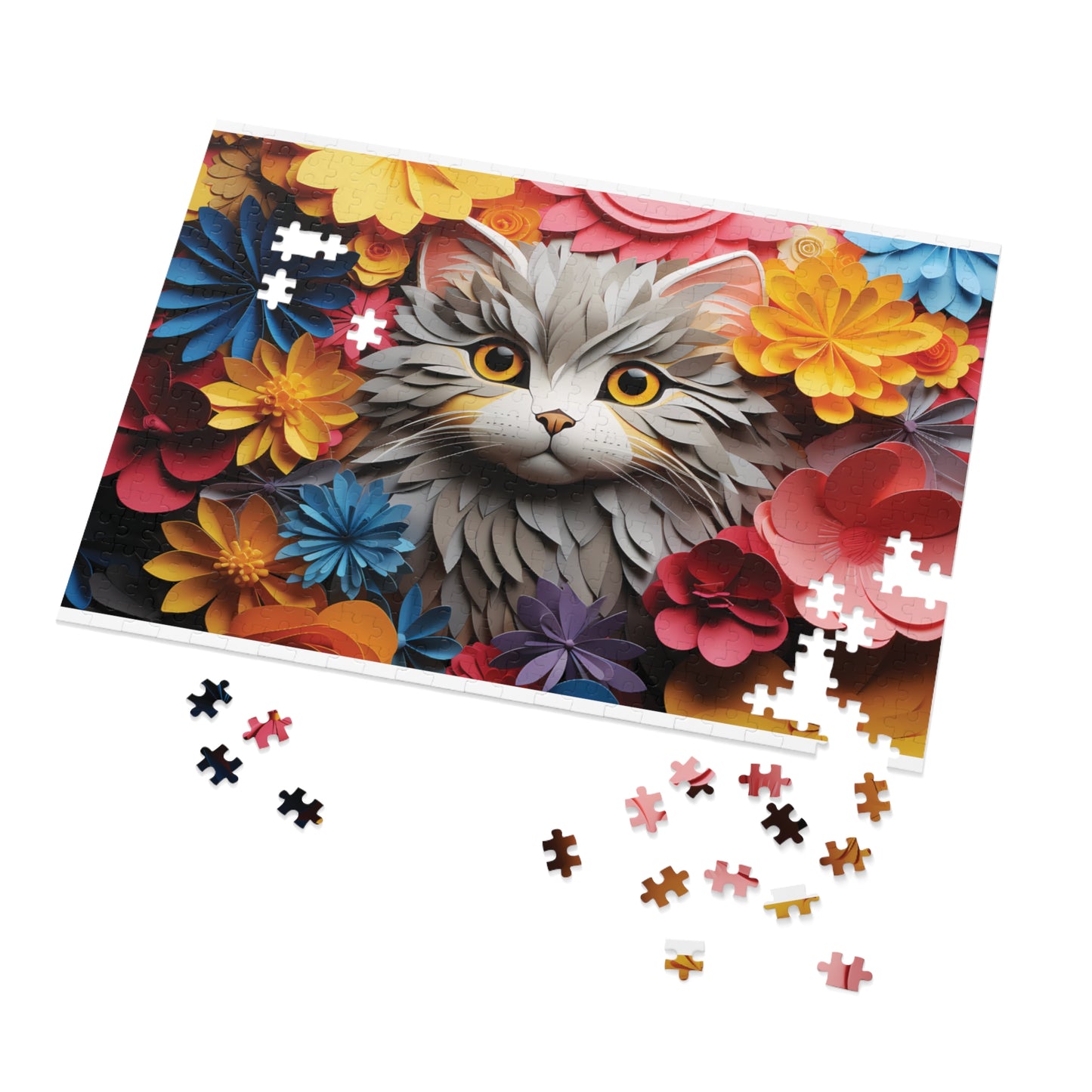 Jigsaw Puzzle, Cat, Personalised/Non-Personalised (30, 110, 252, 500,1000-Piece)