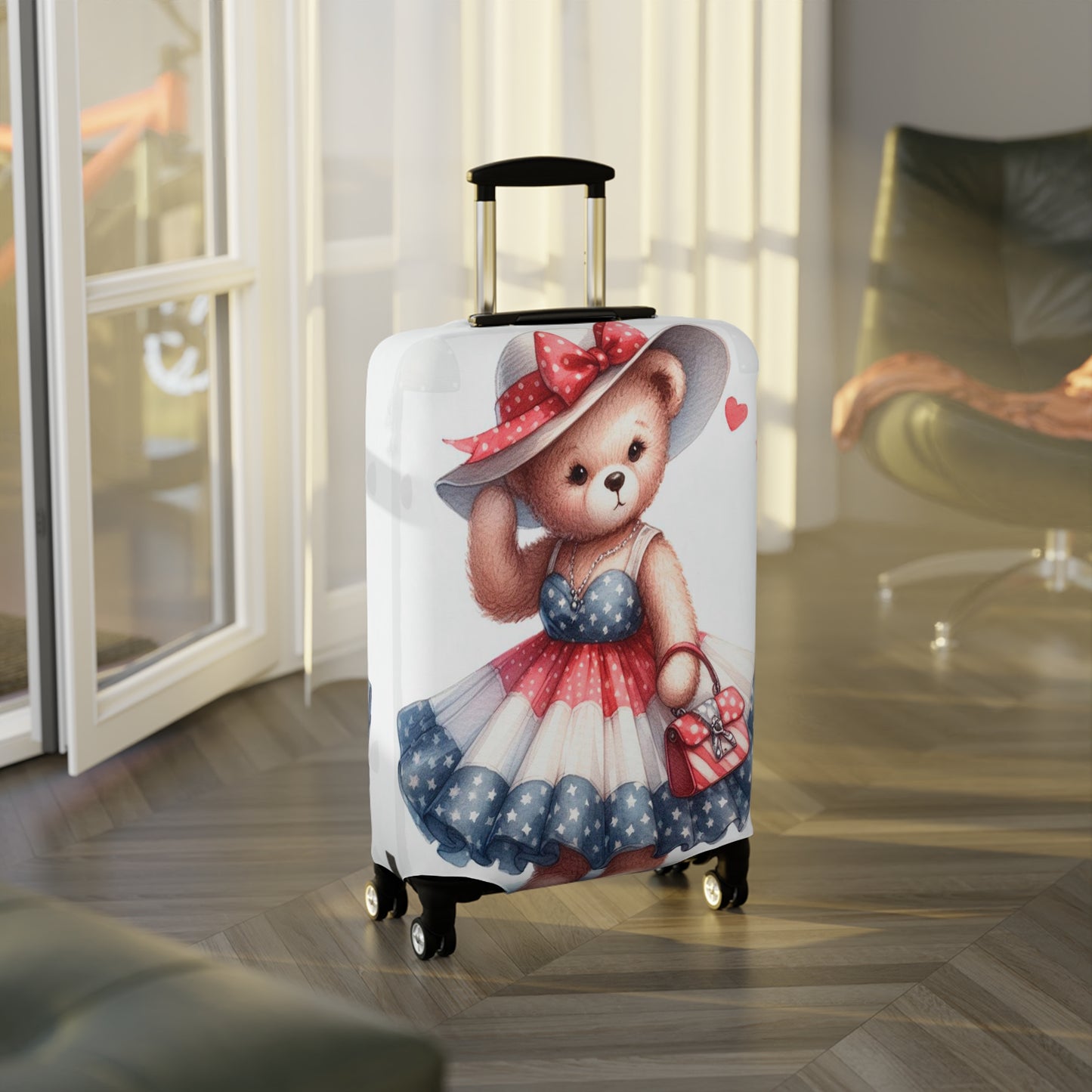 Luggage Cover, Teddy Bear, awd-3029