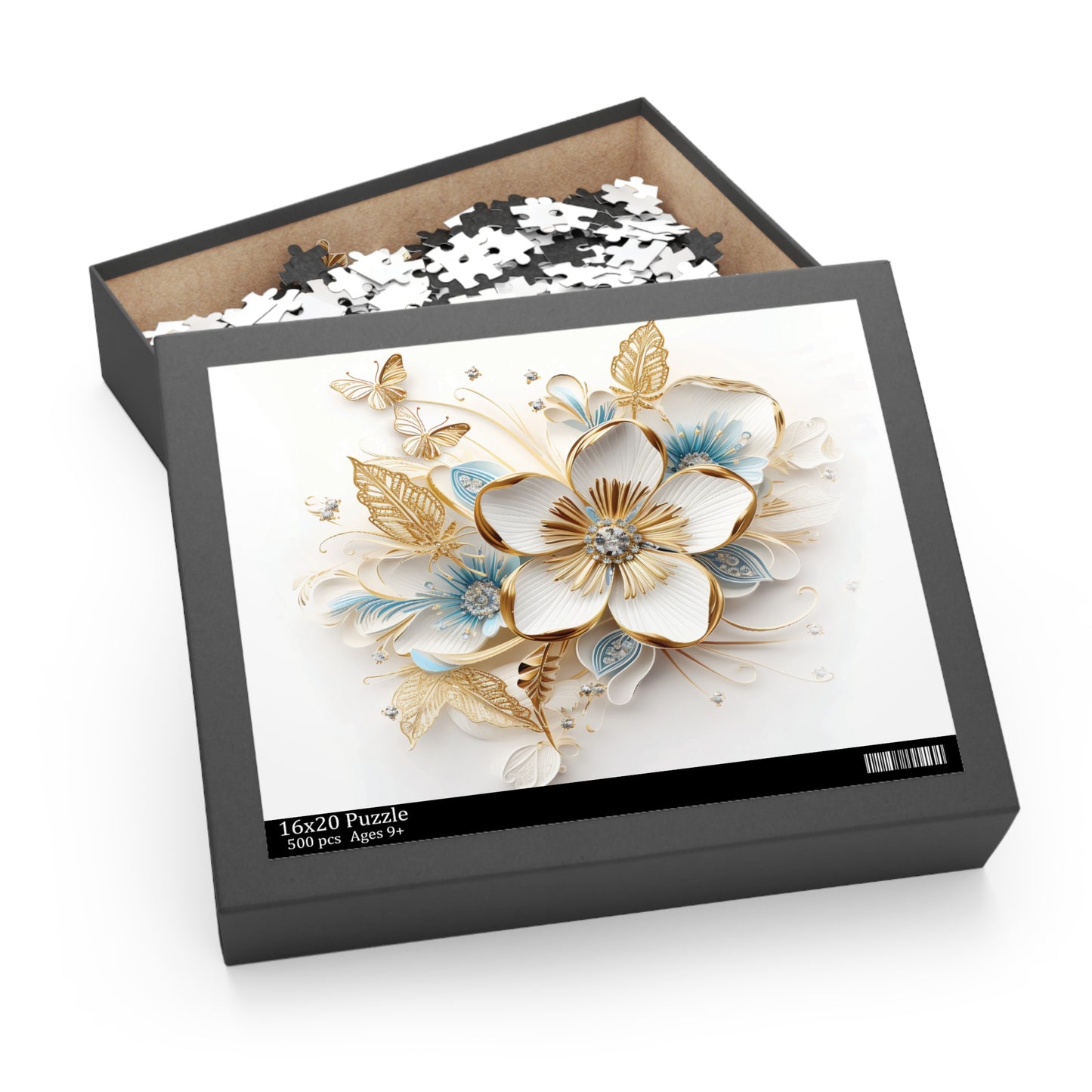 Personalised/Non-Personalised Puzzle, Floral (120, 252, 500-Piece)