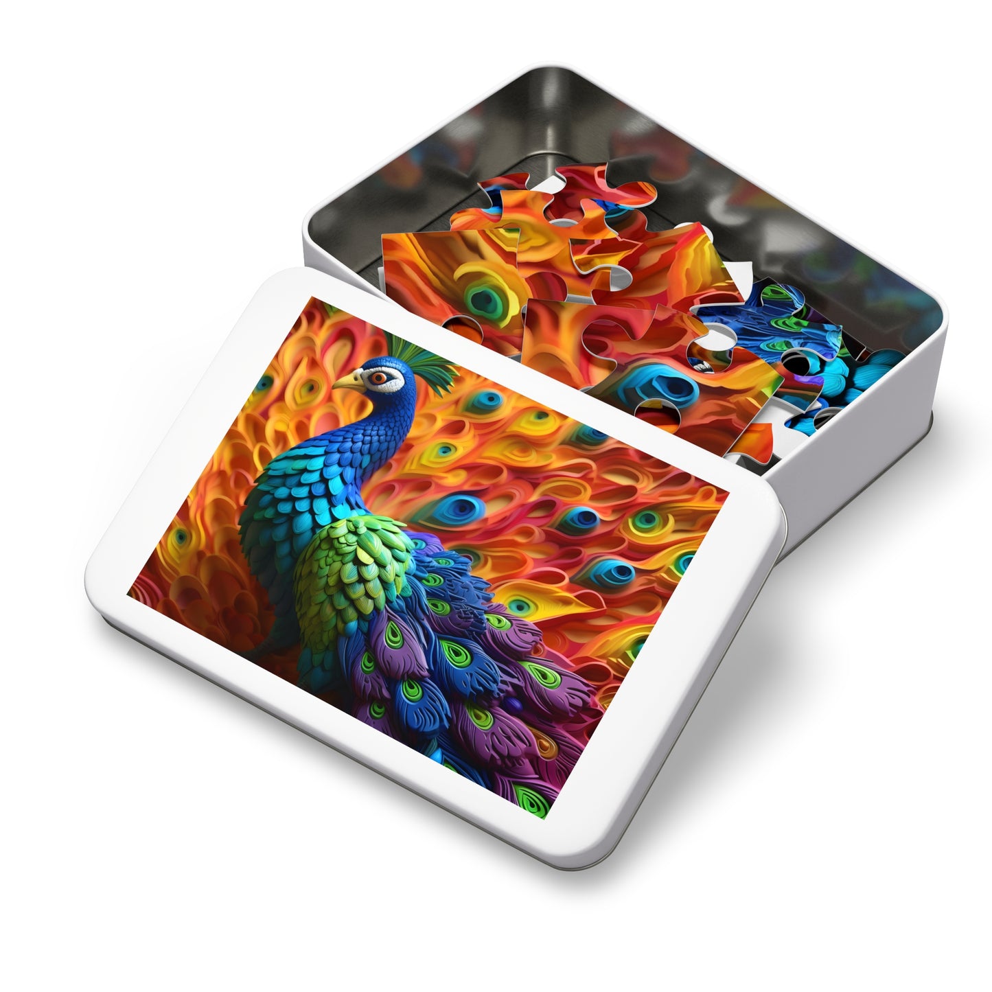 Puzzle, Peacock, Personalised/Non-Personalised (30, 110, 252, 500,1000-Piece) awd-575