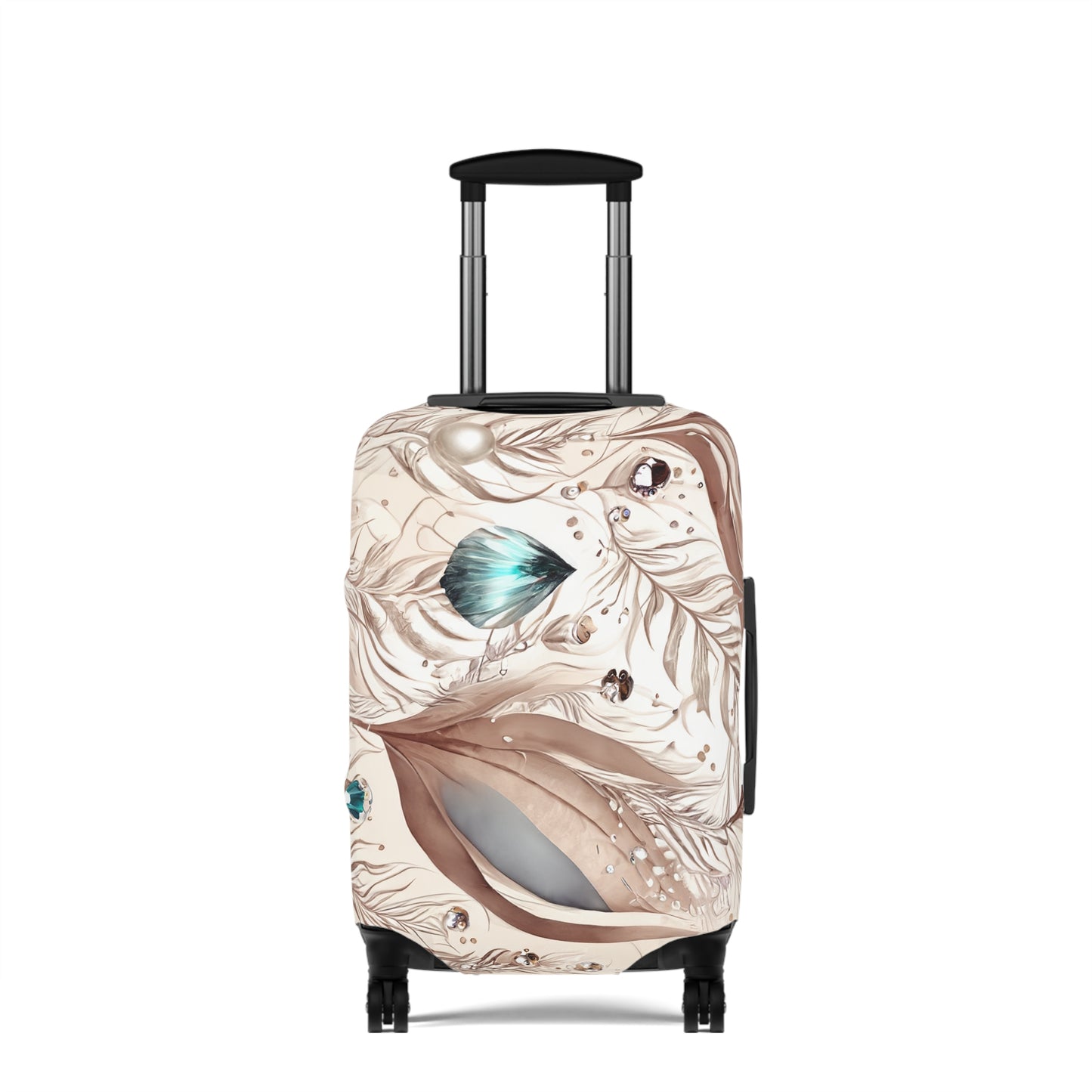 Luggage Cover, Beige Floral