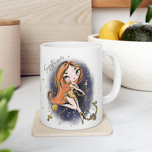 Zodiac Sign, Sagittarius, Ceramic Mug 11oz