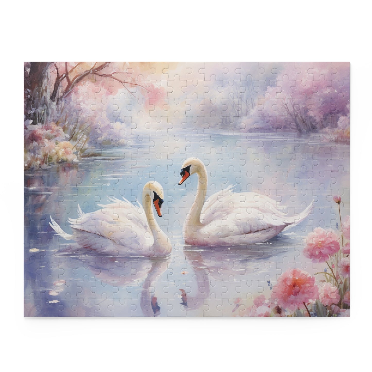 Personalised/Non-Personalised Puzzle, Swan (120, 252, 500-Piece)