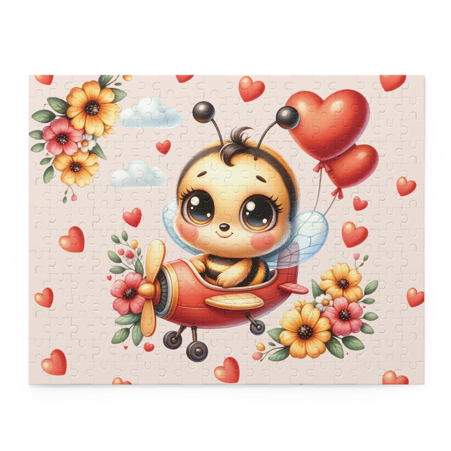 Personalised/Non-Personalised Puzzle, Bee in Plane (120, 252, 500-Piece)