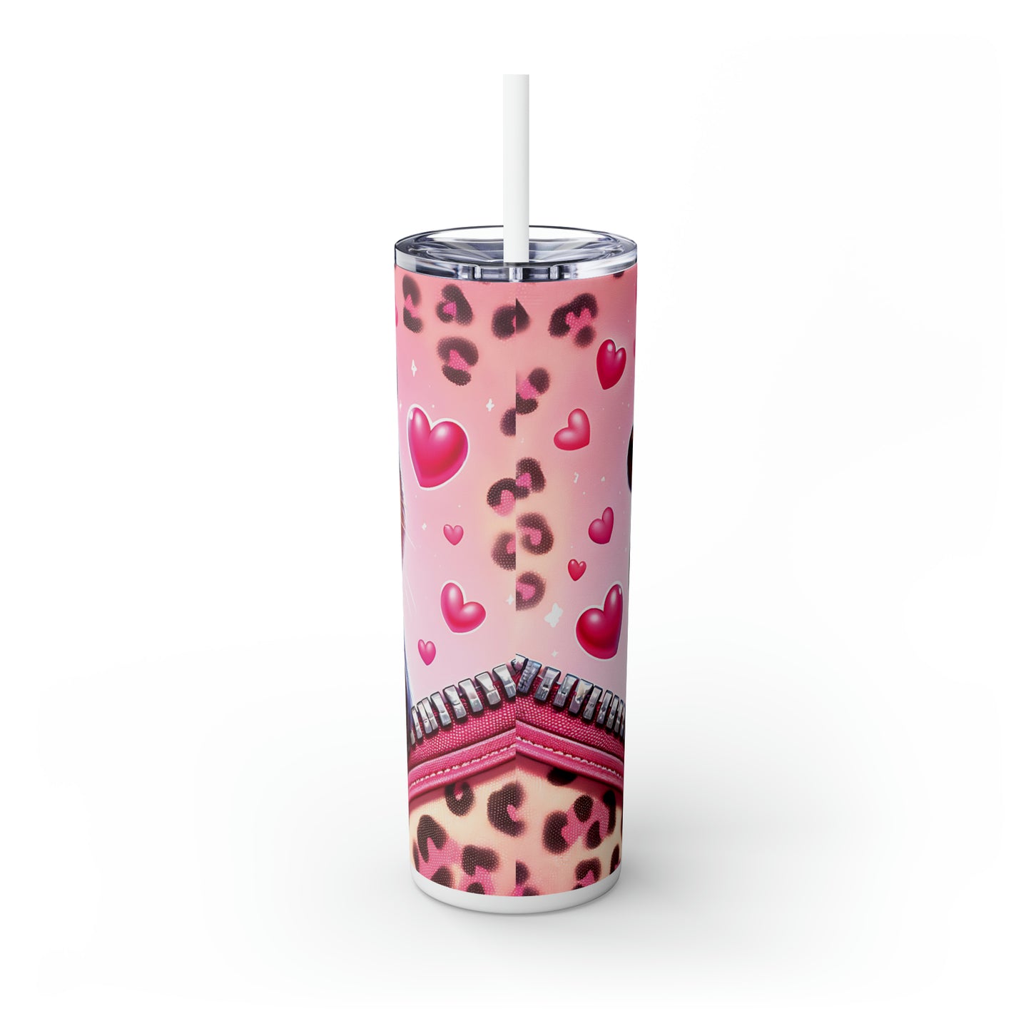 Skinny Tumbler with Straw, 20oz, Otter, Valentines Day