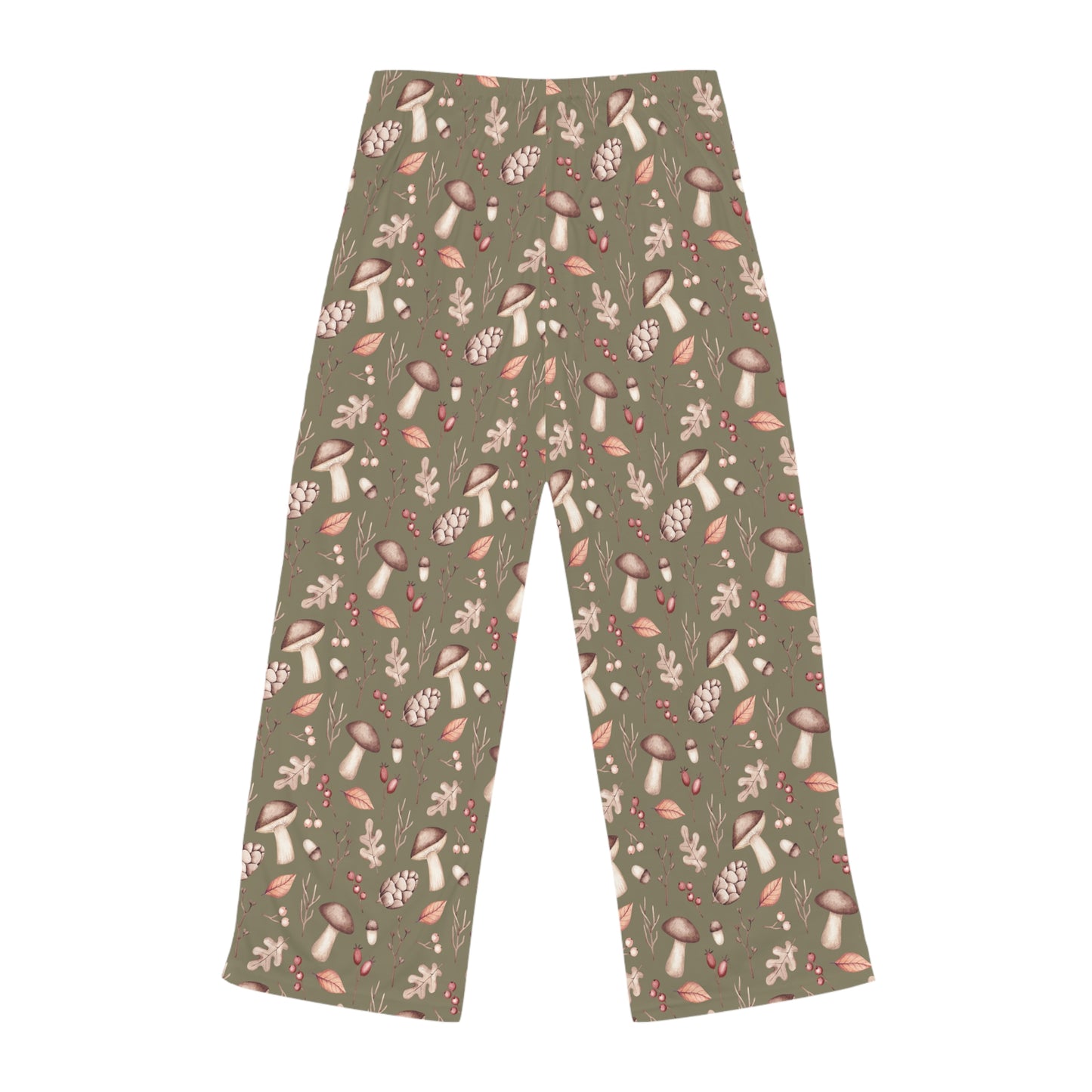 Women's Pyjama Pants, Mushrooms and Acorns, Sleepwear Bottoms