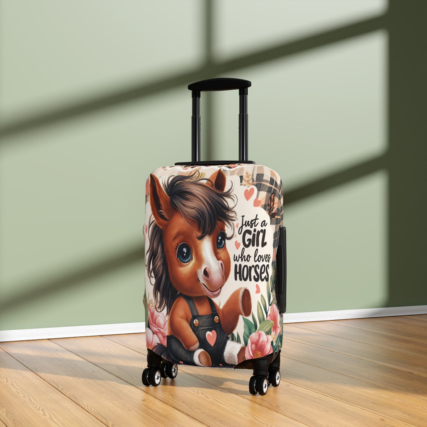 Luggage Cover, Just a Girl who Loves Horses, awd-3095