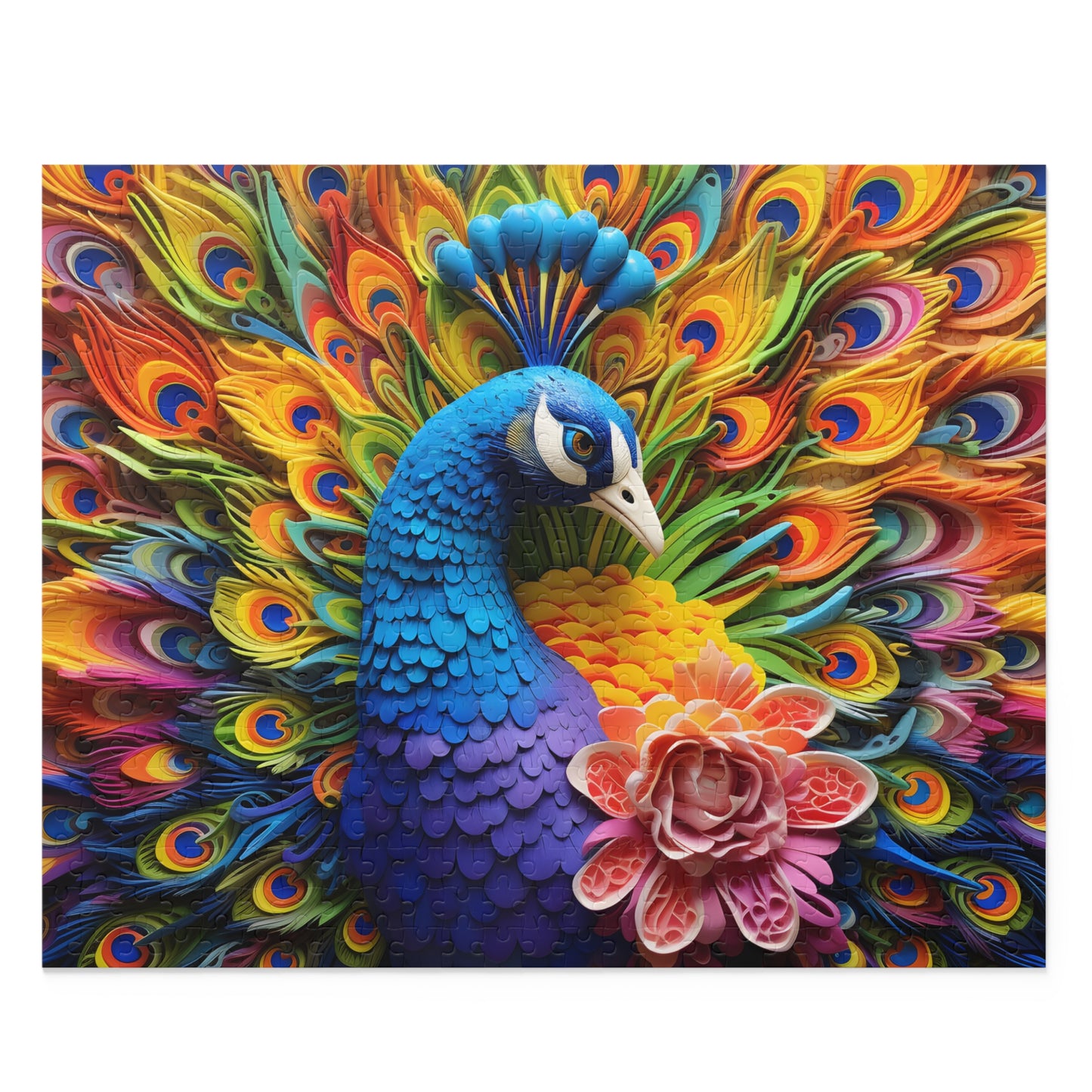 Personalised/Non-Personalised Puzzle, Peacock (120, 252, 500-Piece)
