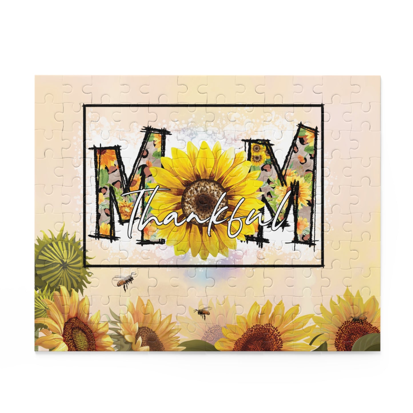 Personalised/Non-Personalised Puzzle, Sunflowers, Mum, Mom (120, 252, 500-Piece)